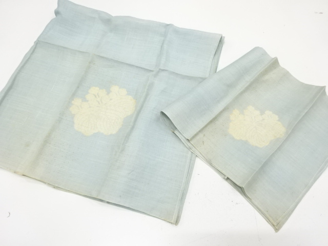 JAPANESE KIMONO / ANTIQUE FUROSHIKI SET / SILK / FUSHI TSUMUGI 